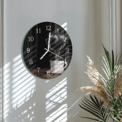 Reloj de pared redondo Café