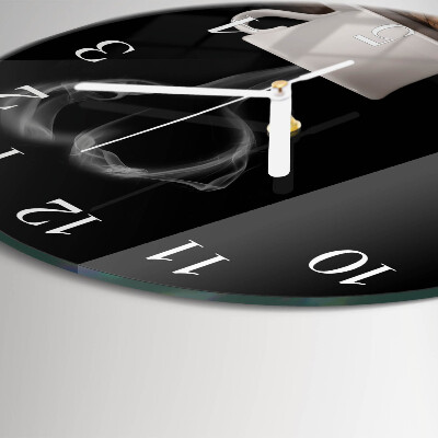 Reloj de pared redondo Café