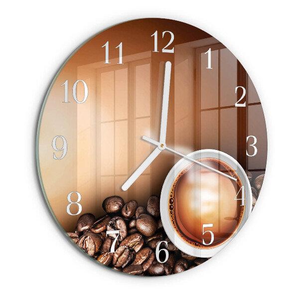 Reloj de pared redondo Café