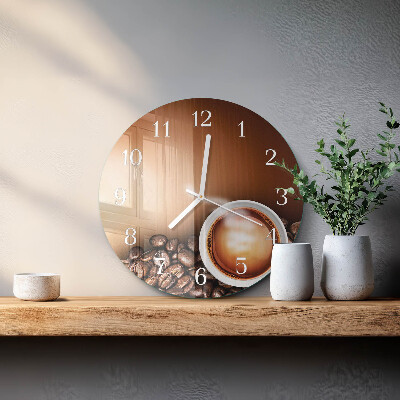 Reloj de pared redondo Café