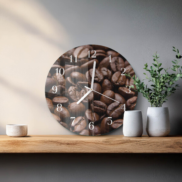 Reloj de pared redondo Granos de café