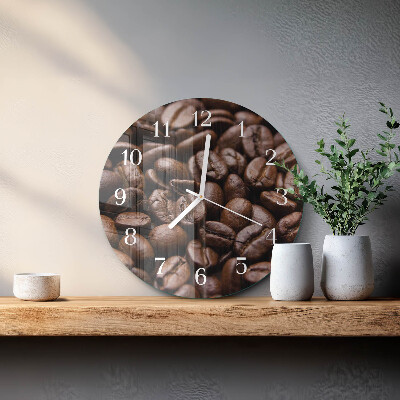 Reloj de pared redondo Granos de café