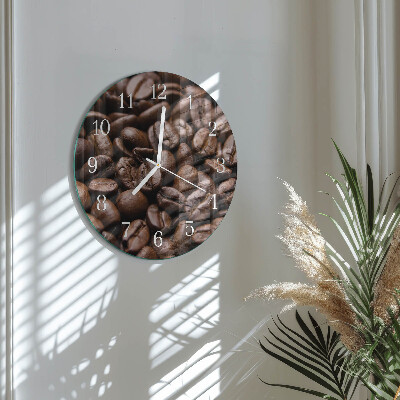 Reloj de pared redondo Granos de café
