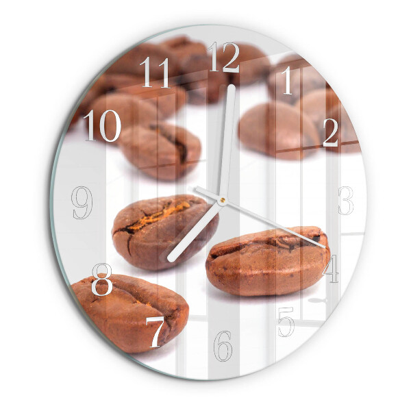 Reloj de pared redondo Granos de café