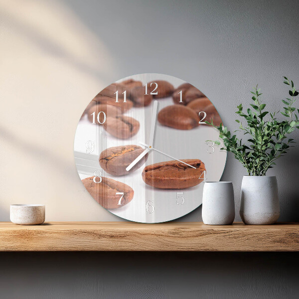 Reloj de pared redondo Granos de café