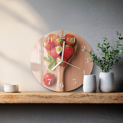 Reloj de pared redondo Fresa