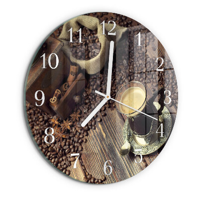 Reloj de pared redondo Café