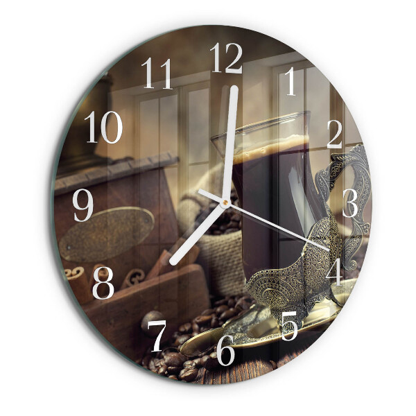 Reloj de pared redondo Café