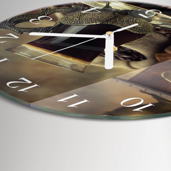 Reloj de pared redondo Café