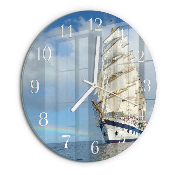 Reloj de pared redondo Barco