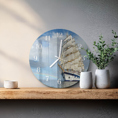 Reloj de pared redondo Barco
