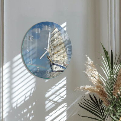 Reloj de pared redondo Barco
