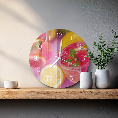 Reloj de pared redondo Cítrico