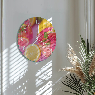 Reloj de pared redondo Cítrico