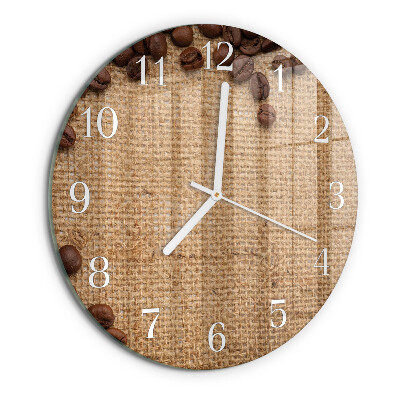 Reloj de pared redondo Granos de café