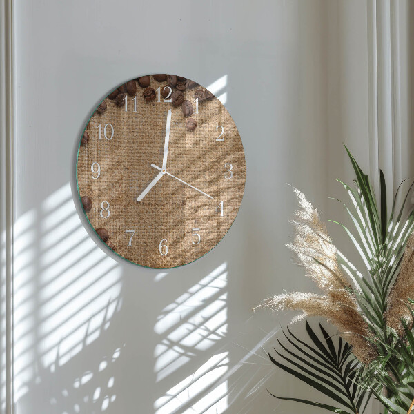 Reloj de pared redondo Granos de café