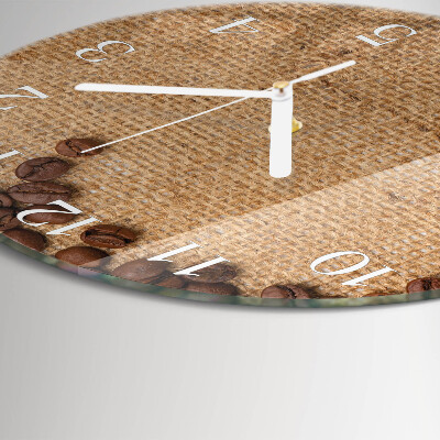 Reloj de pared redondo Granos de café