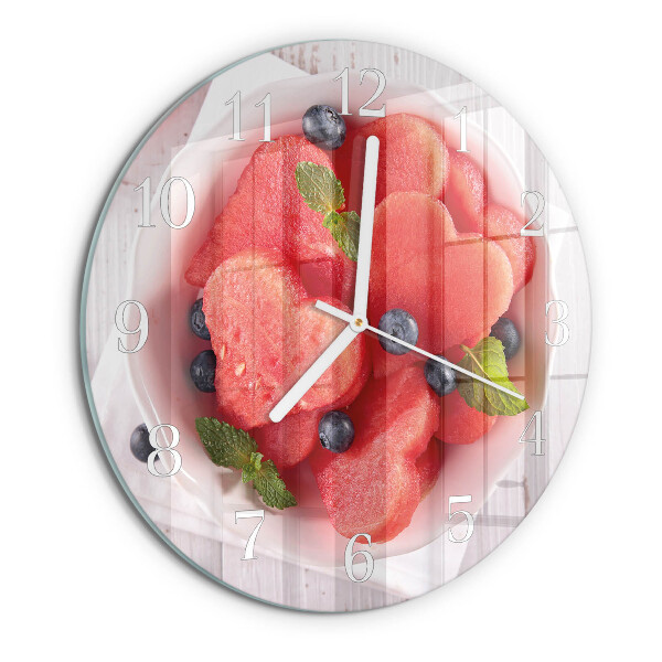 Reloj de pared redondo Corazón de sandía