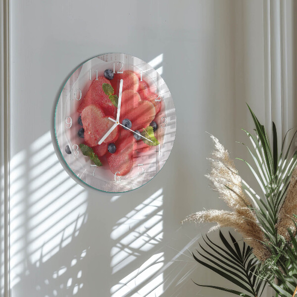 Reloj de pared redondo Corazón de sandía