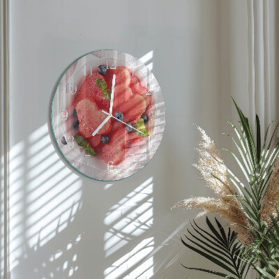 Reloj de pared redondo Corazón de sandía