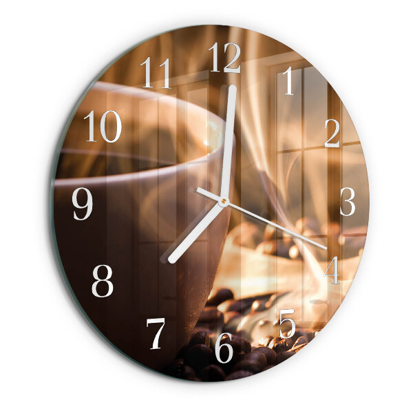 Reloj de pared redondo Café
