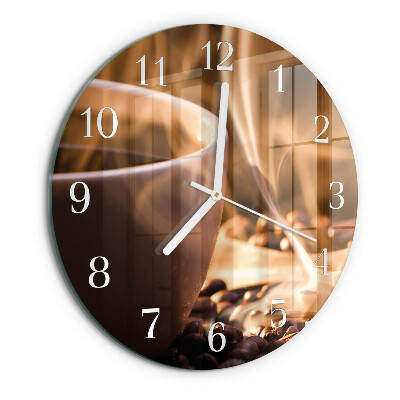 Reloj de pared redondo Café
