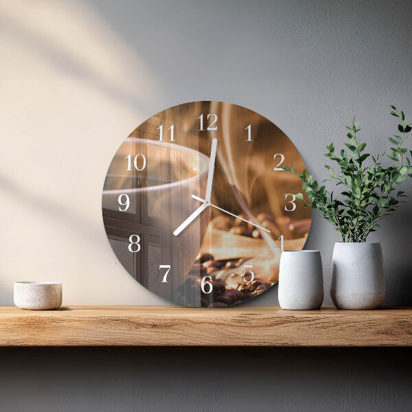 Reloj de pared redondo Café