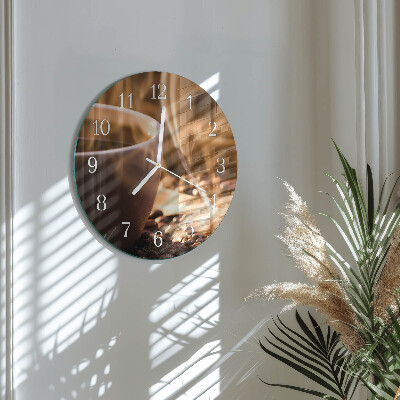Reloj de pared redondo Café