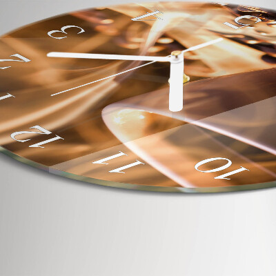 Reloj de pared redondo Café