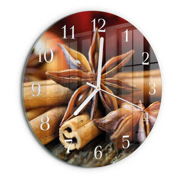 Reloj de pared redondo Anís Canela