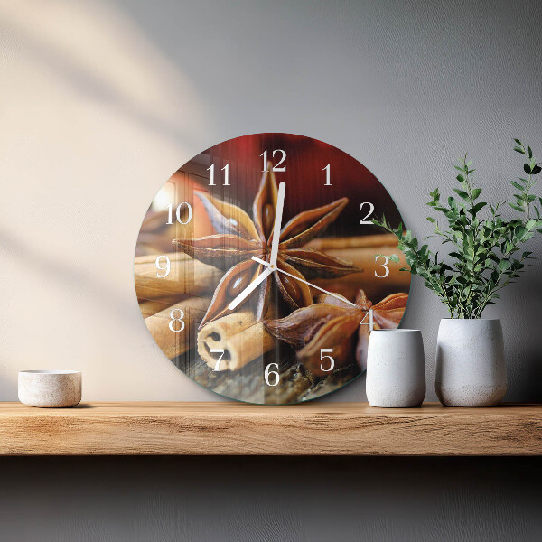 Reloj de pared redondo Anís Canela