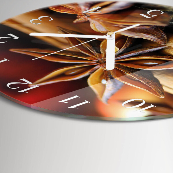 Reloj de pared redondo Anís Canela