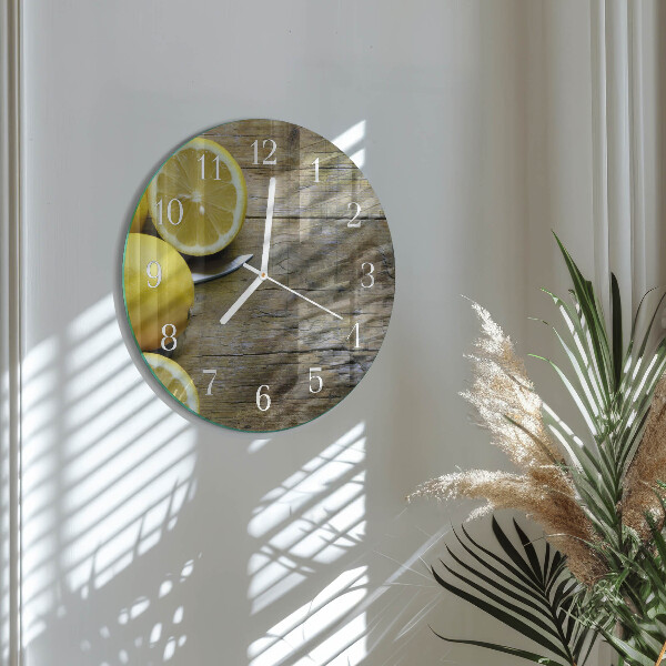 Reloj de pared redondo Limones jugosos