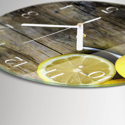 Reloj de pared redondo Limones jugosos