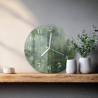 Reloj de pared redondo Bosque brumoso