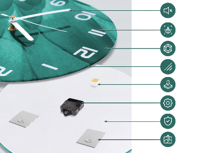 Reloj de pared redondo Café