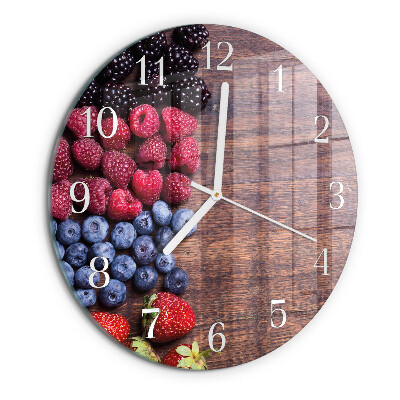Reloj de pared redondo Frutos del bosque