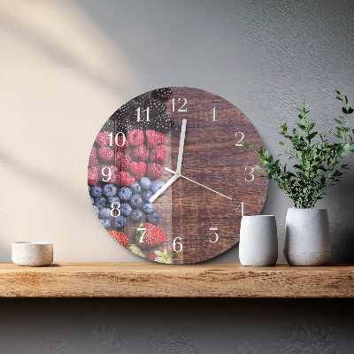 Reloj de pared redondo Frutos del bosque