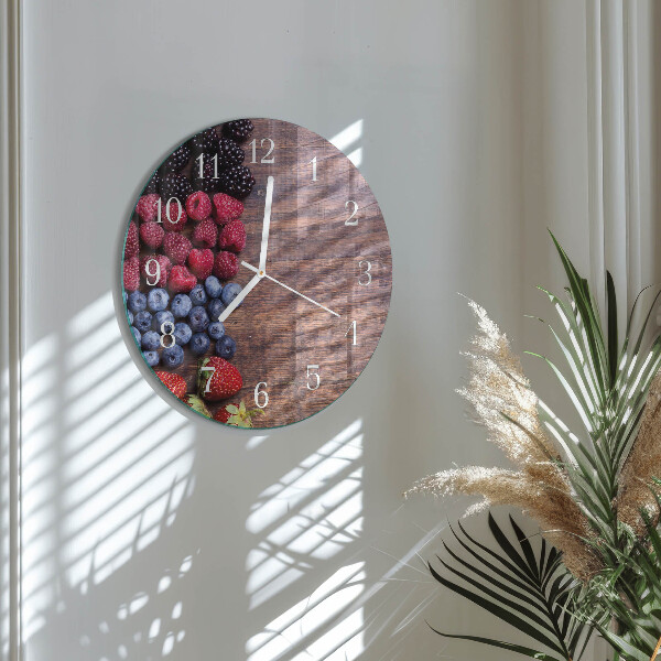 Reloj de pared redondo Frutos del bosque