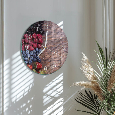 Reloj de pared redondo Frutos del bosque