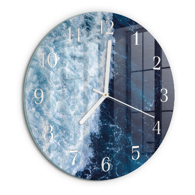 Reloj de pared redondo olas del océano