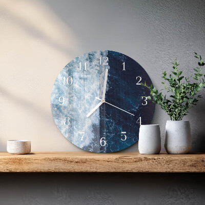 Reloj de pared redondo olas del océano