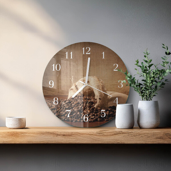 Reloj de pared redondo Café