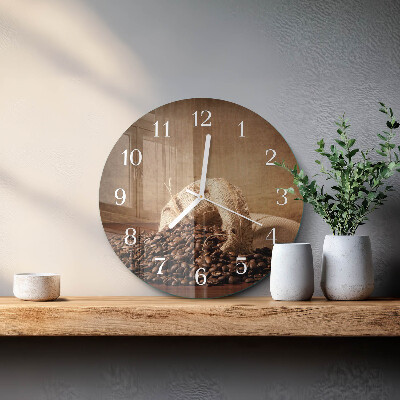 Reloj de pared redondo Café