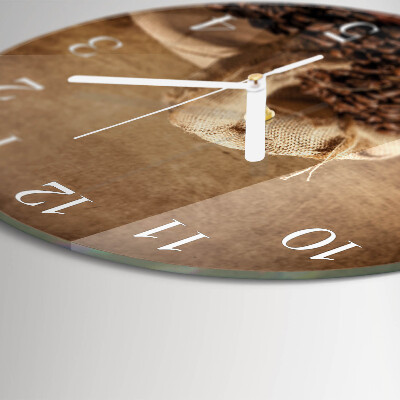 Reloj de pared redondo Café