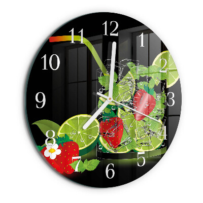 Reloj de pared redondo Fresa y lima