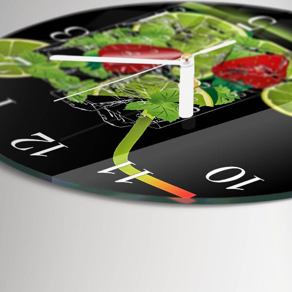 Reloj de pared redondo Fresa y lima