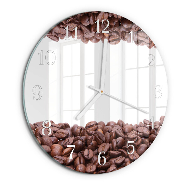 Reloj de pared redondo Granos de café
