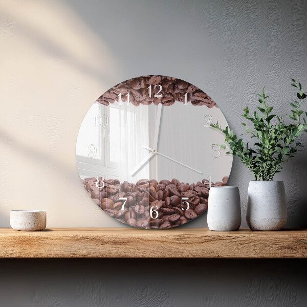 Reloj de pared redondo Granos de café