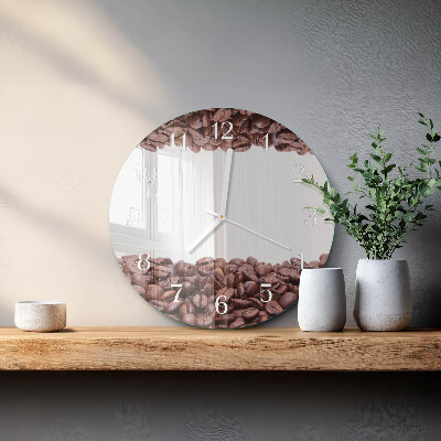 Reloj de pared redondo Granos de café